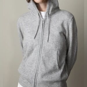 NWOT Kiltane Scotland 100% Cashmere Zip Up Hoodie Sweater Cardigan Unisex M